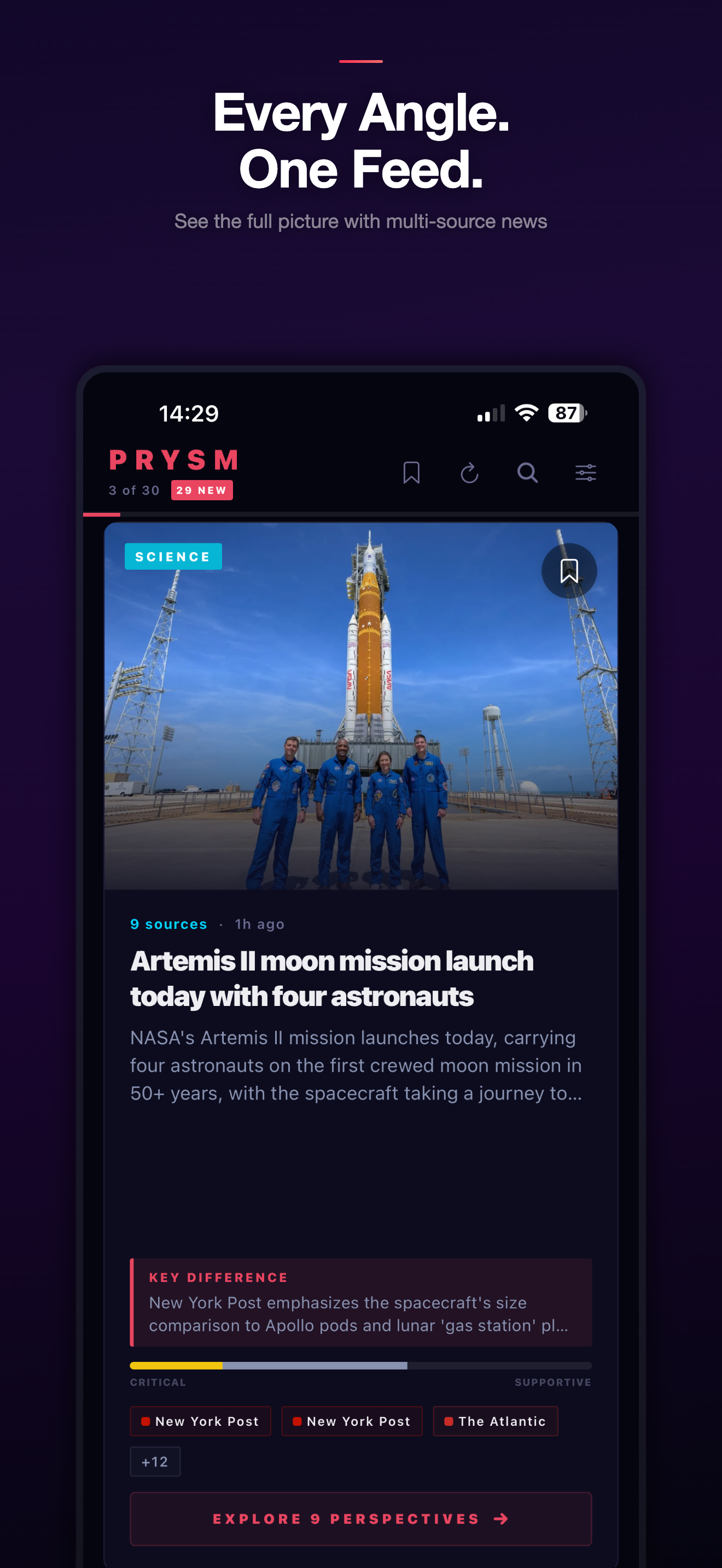 PRYSM app screenshot